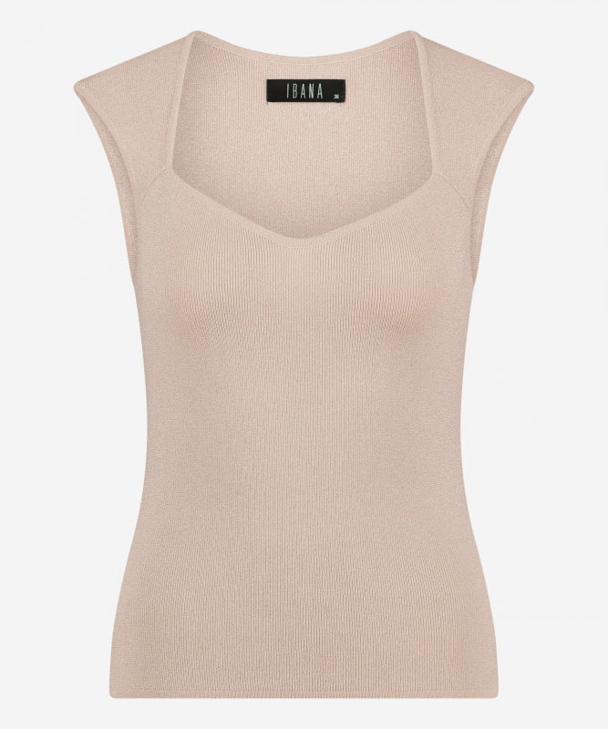 Trella Top in het beige voor dames van Ibana