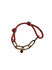 Armband Met Touw En Gouden Schakels