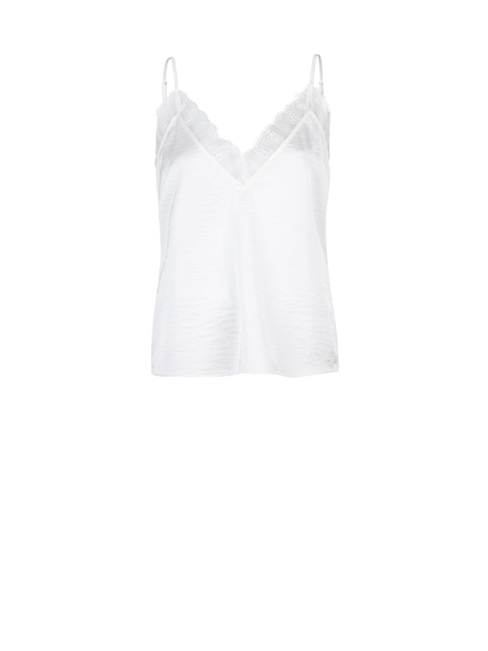 Ipso plain lace camisole - Milk White