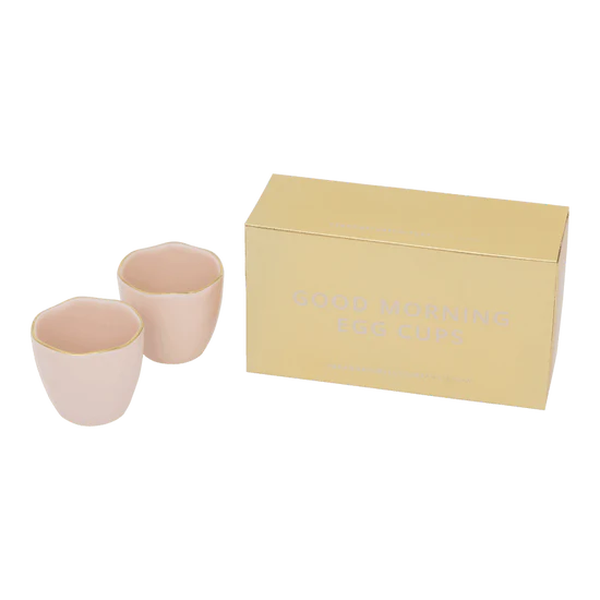 107779 Good Morning Egg Cup, set of 2, in giftpack - Old Pink