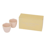 107779 Eierbecher Good Morning, 2er-Set, in Geschenkverpackung - Altrosa