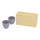 107780 Good Morning Eierbecher, 2er-Set, in Geschenkverpackung - Lila