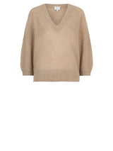 Rhoda V-Neck Strickpullover - Dry Sand