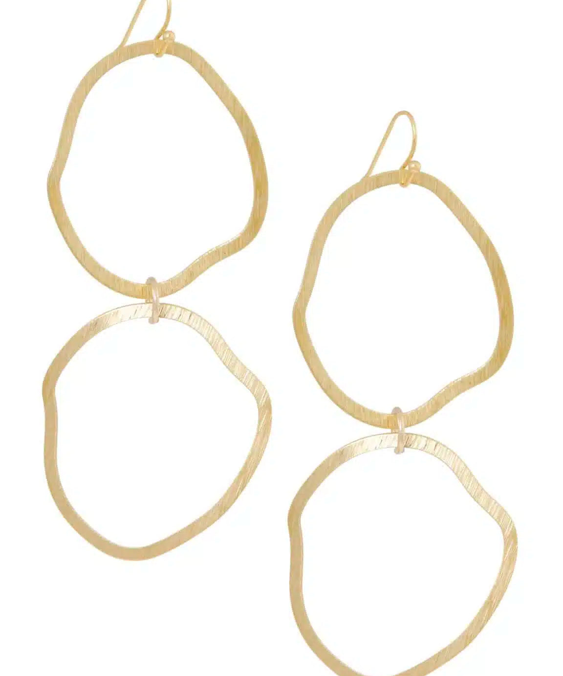  Waarschuwing Voltooid Onvolledig Lange organische oorbellen met textuur