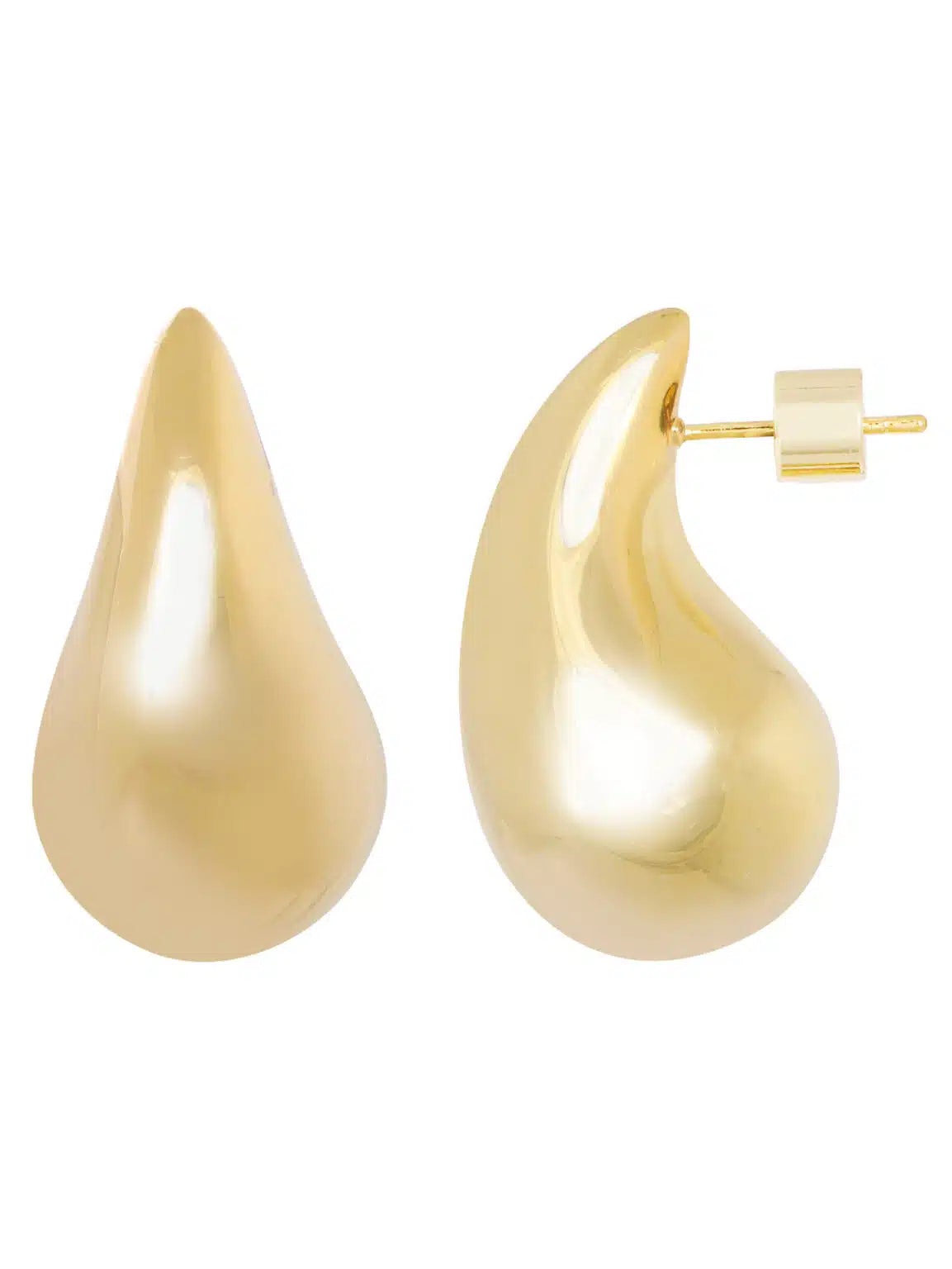 Vergulde druppel oorstekers XL