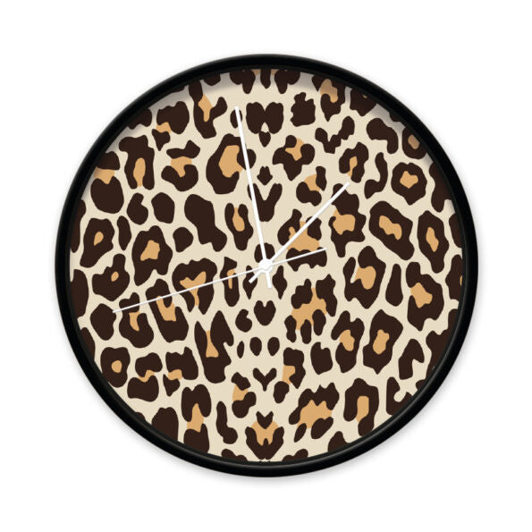 Klok panter zwart/wit 30cm