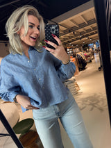 Sarah kurze Leinenbluse