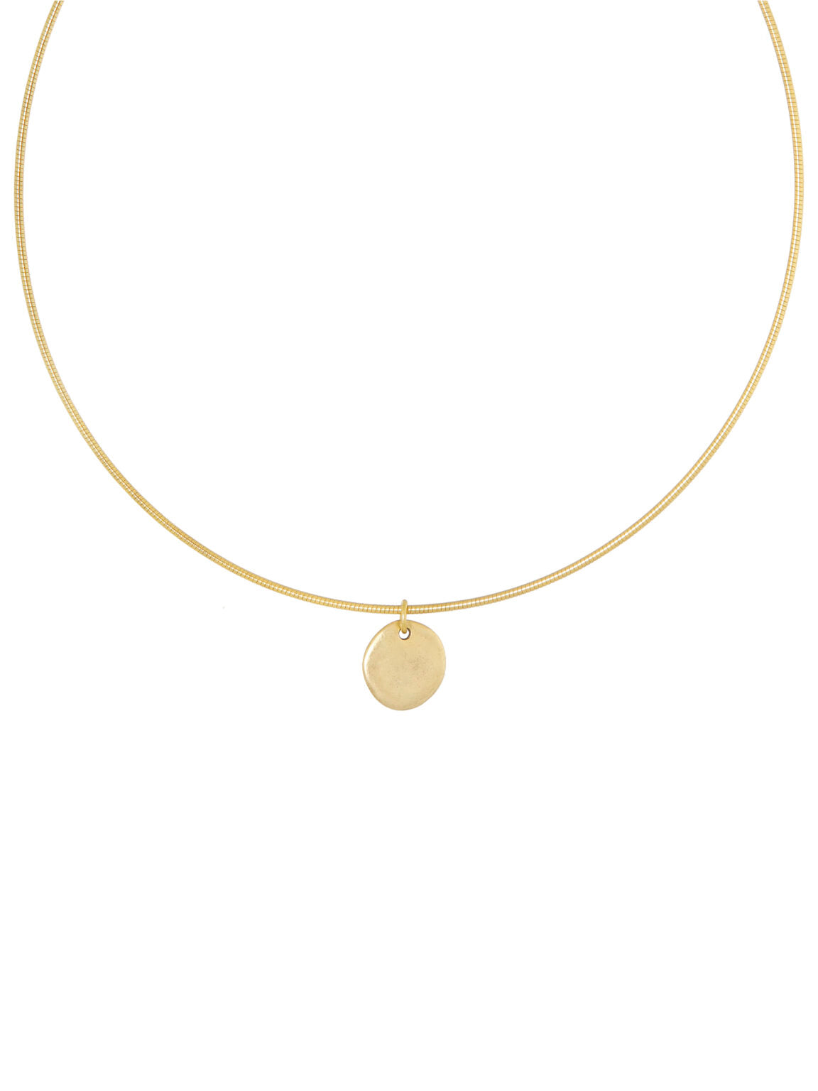 Draad choker met matte organische munt Ellen Beekmans