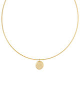 Draad choker met matte organische munt