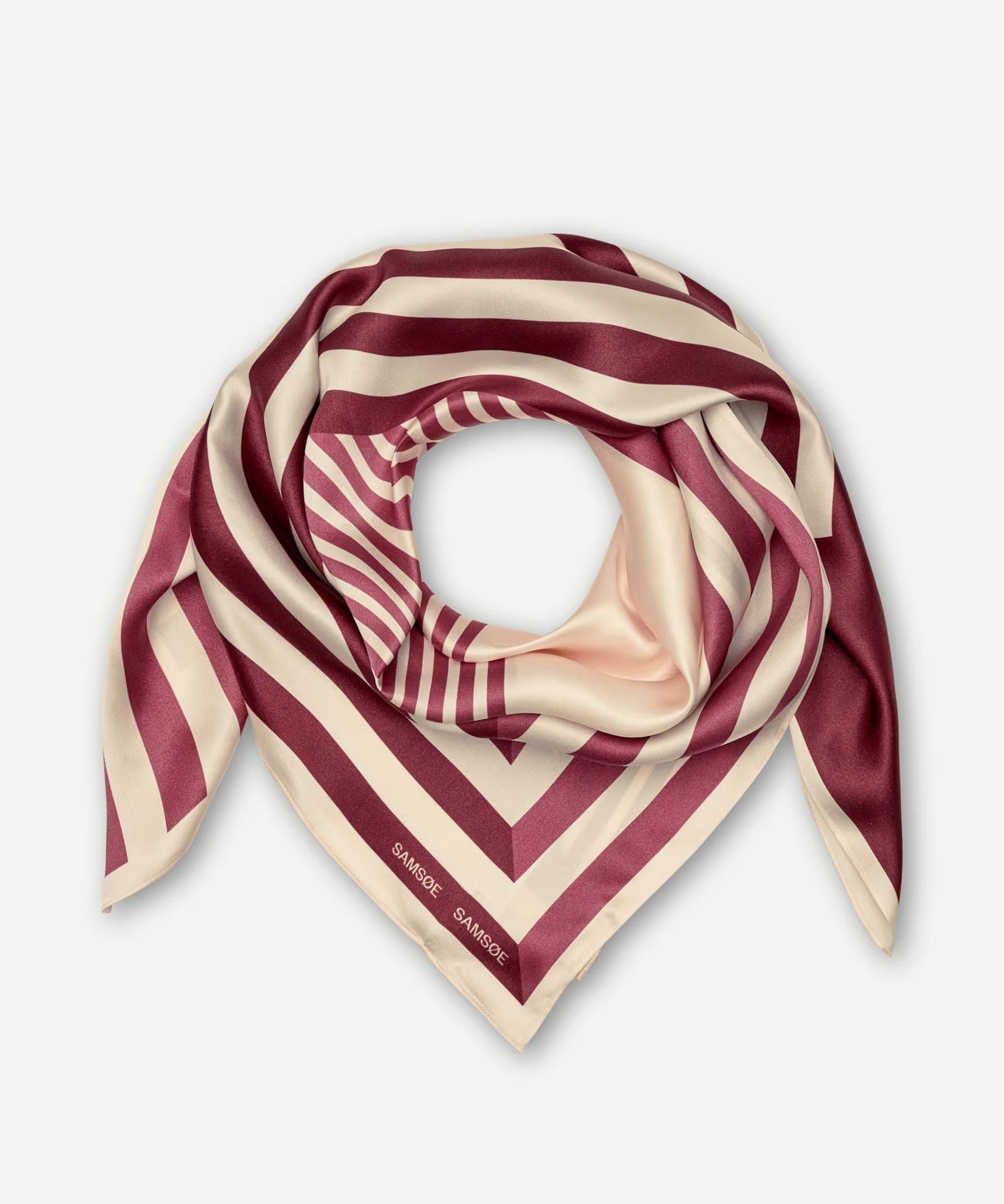 Saelli scarf in rood en donkerblauw voor dames van Samsoe&Samsoe