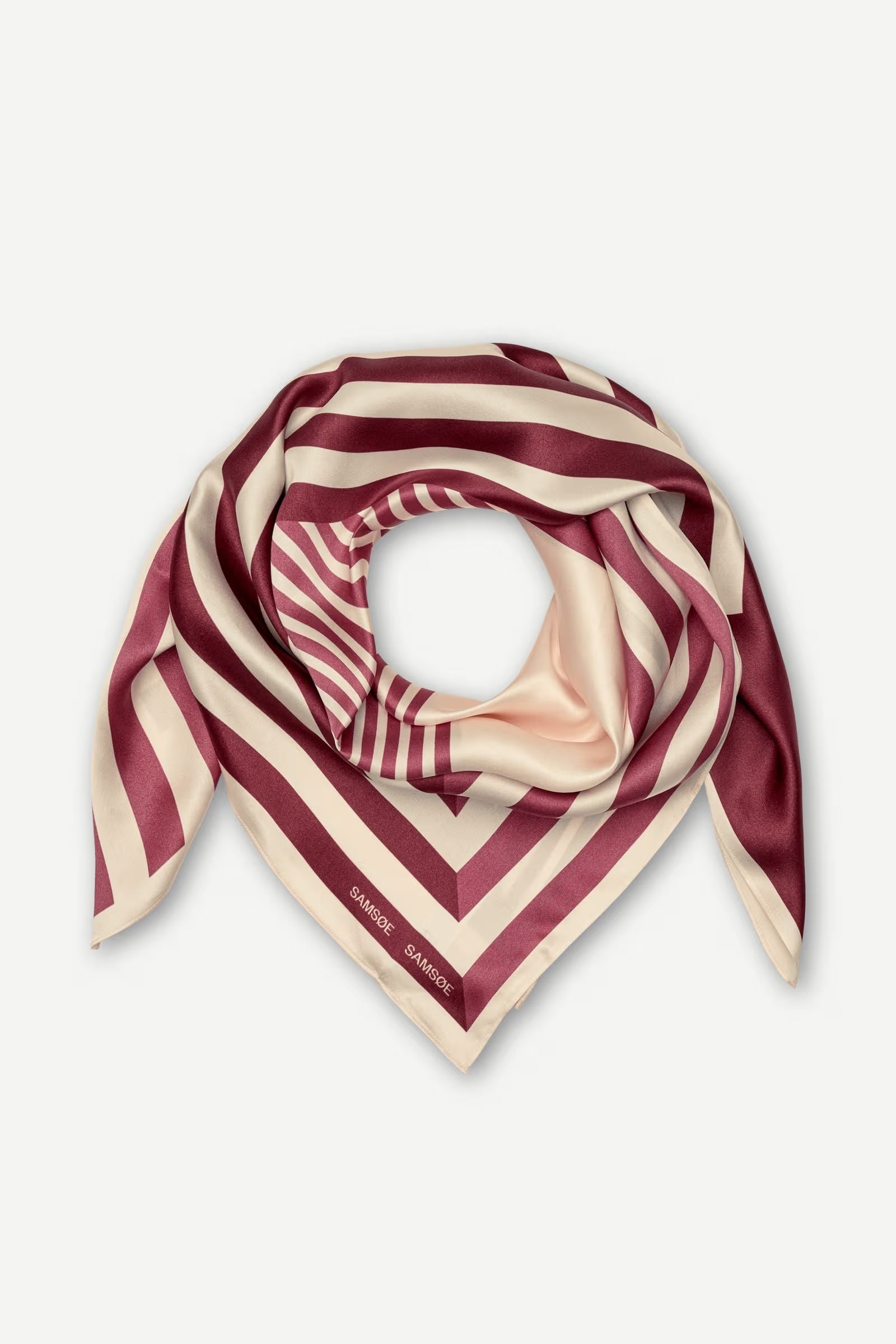 Saelli scarf in rood en donkerblauw voor dames van Samsoe&Samsoe