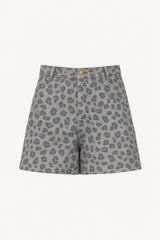 June grey cheetah shorts