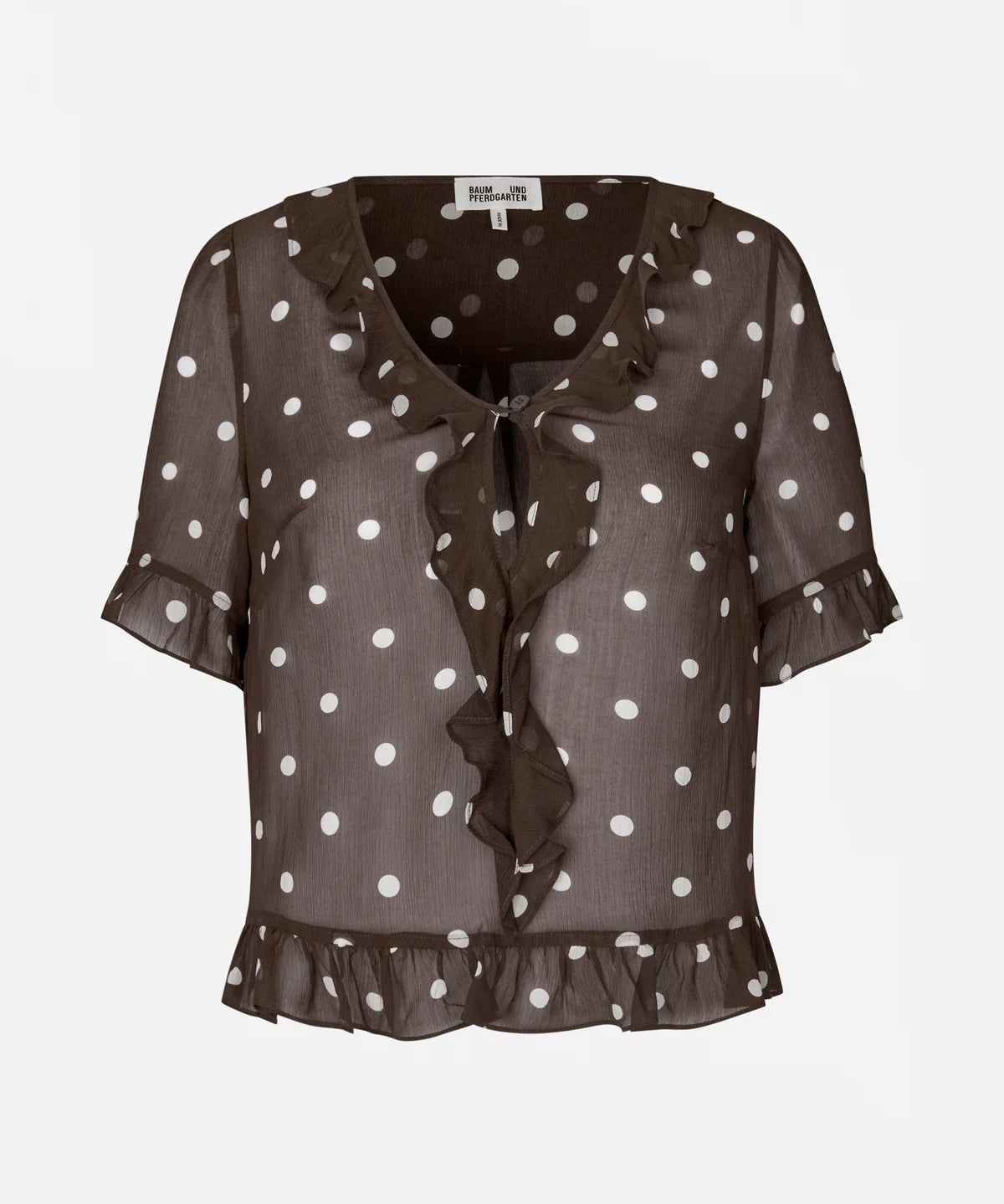 Madicen Blouse bruin met stipjes van Baum Und Pferdgarten