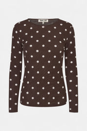Jodie Top mesh met stipjes voor dames van Baum Und Pferdgarten