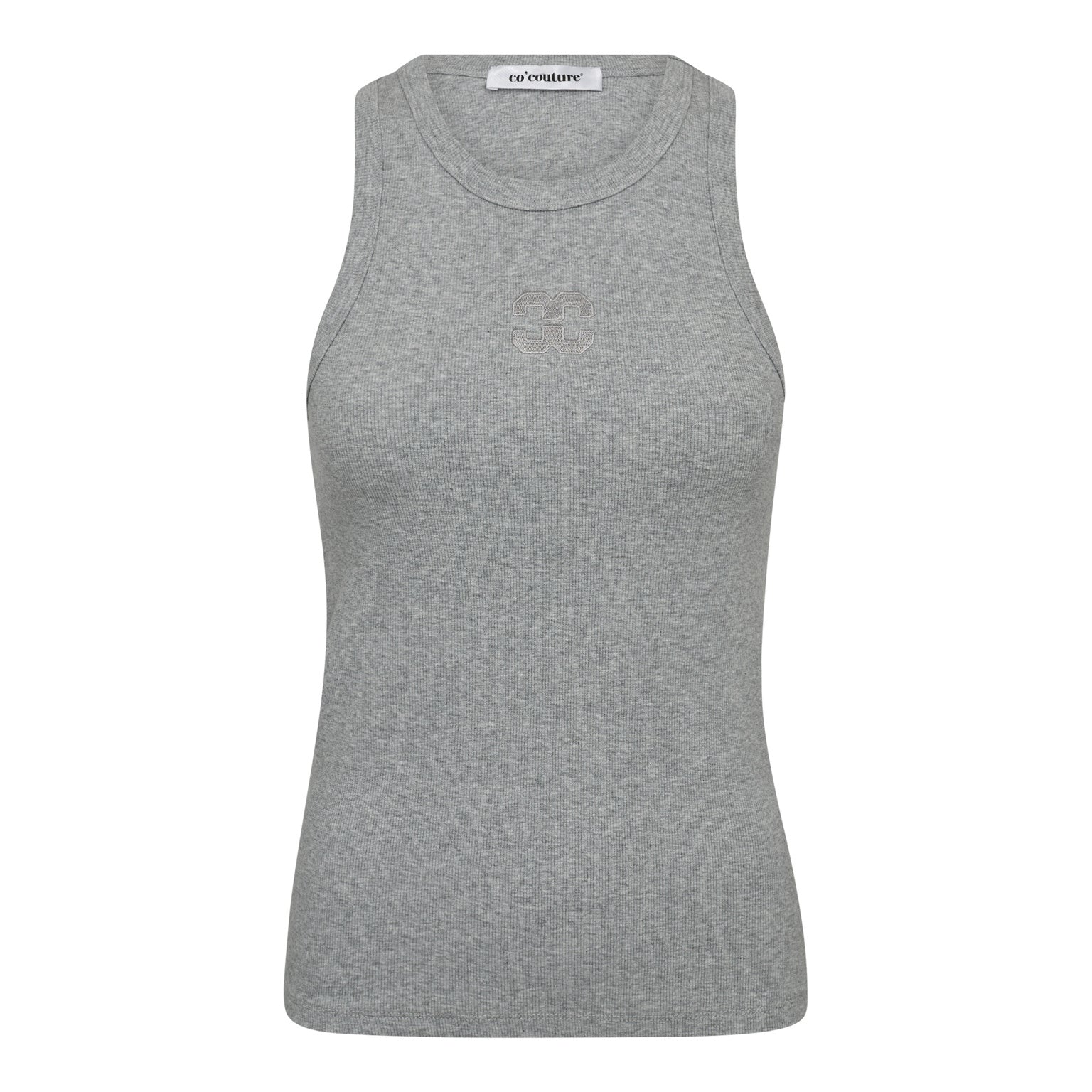 SaharaCC Embroidery Tank Top - Light Grey