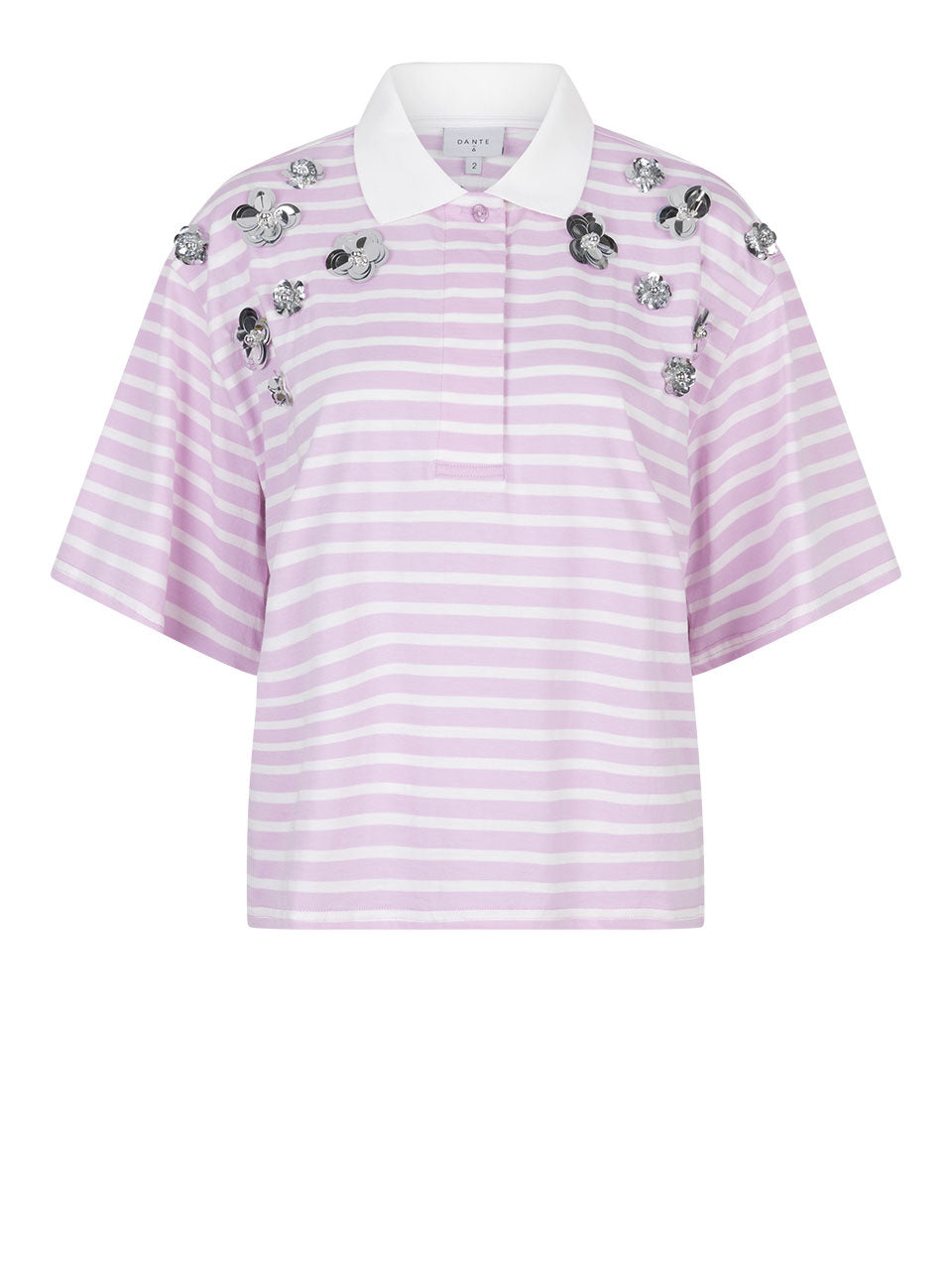 Titan embellished polo shirt - Pink Sorbet
