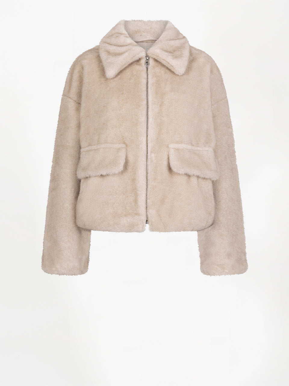 Entity faux fur bomber jacket