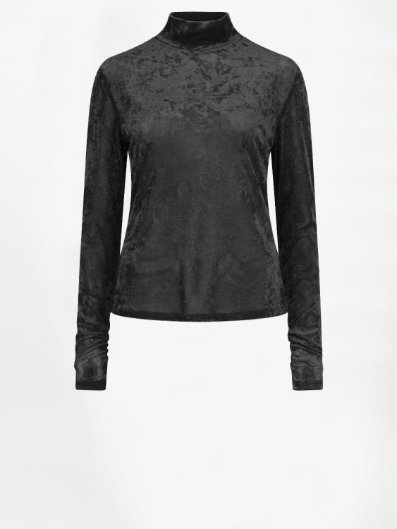 Olya velvet layering mesh top