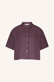 Mara linen blouse - Plum