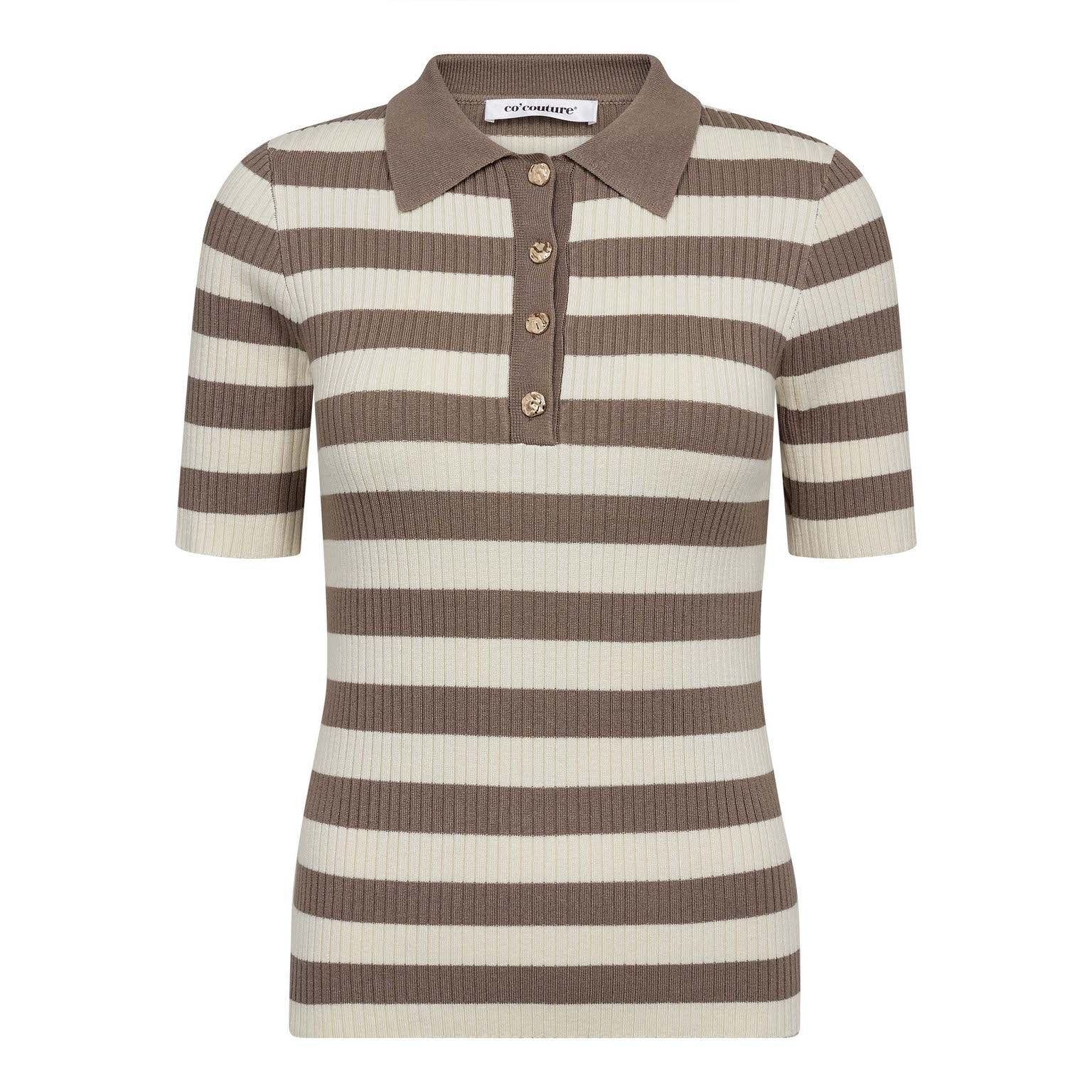 BonnyCC Stripe S/S Polo Knit