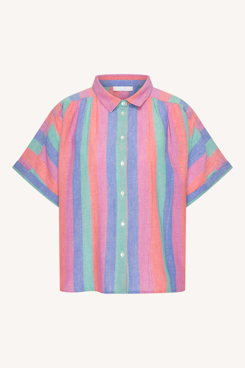 Sunny rainbow pleats blouse
