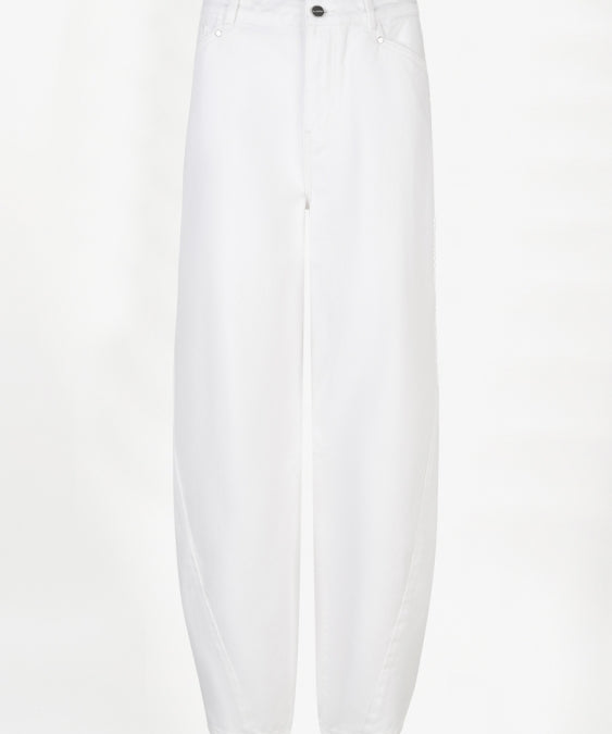 Brave barrel leg jeans wit voor dames van Dante6