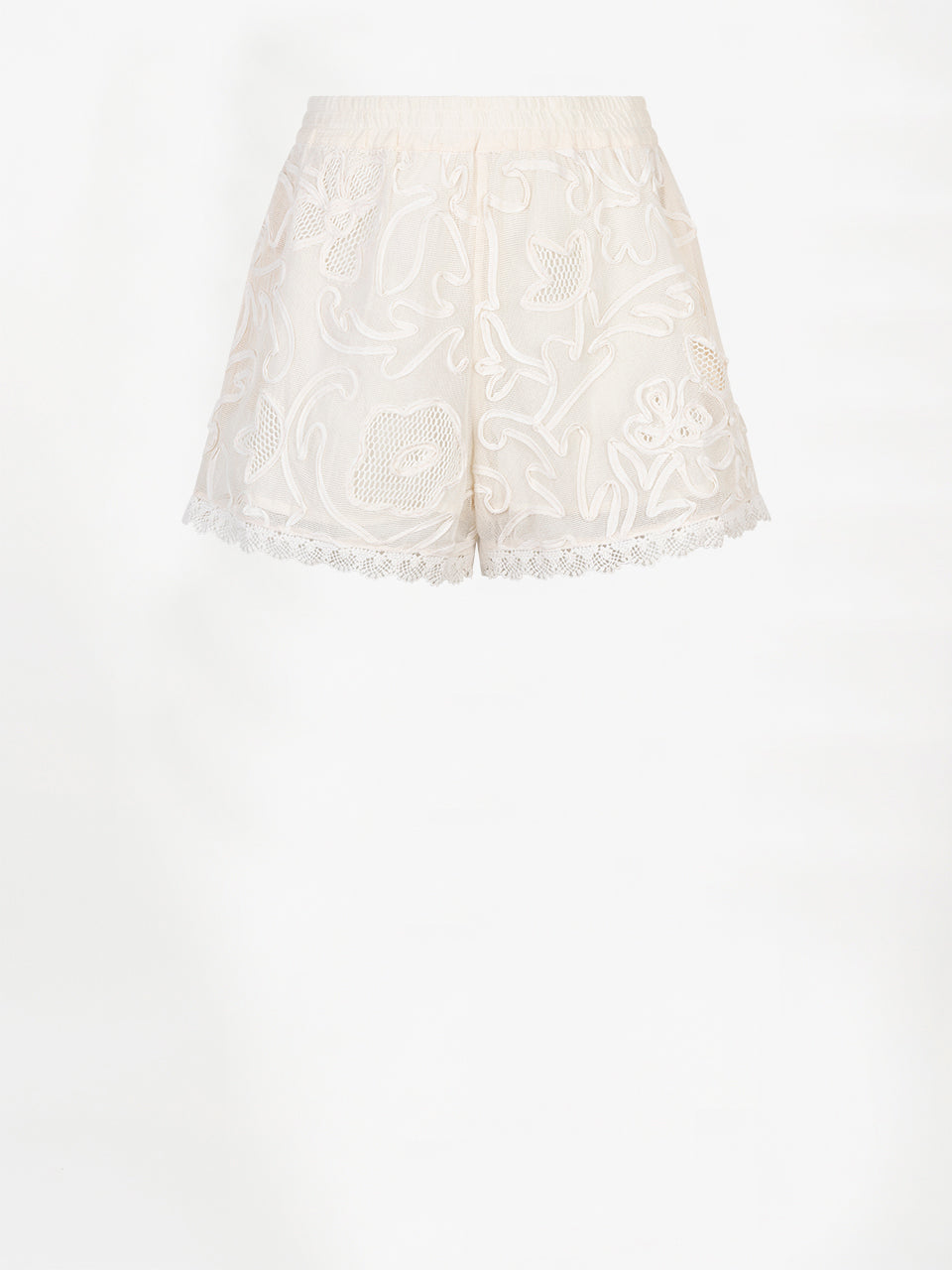 Nive embroidered mesh shorts