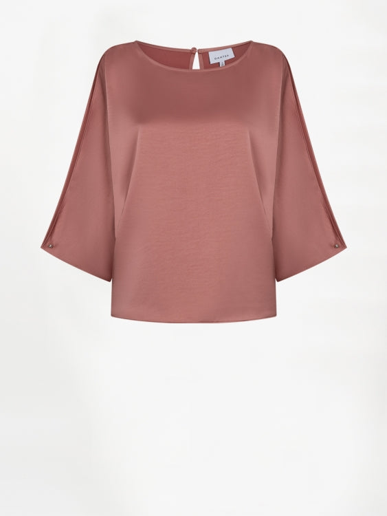Risette flowing satin top voor dames van dante6