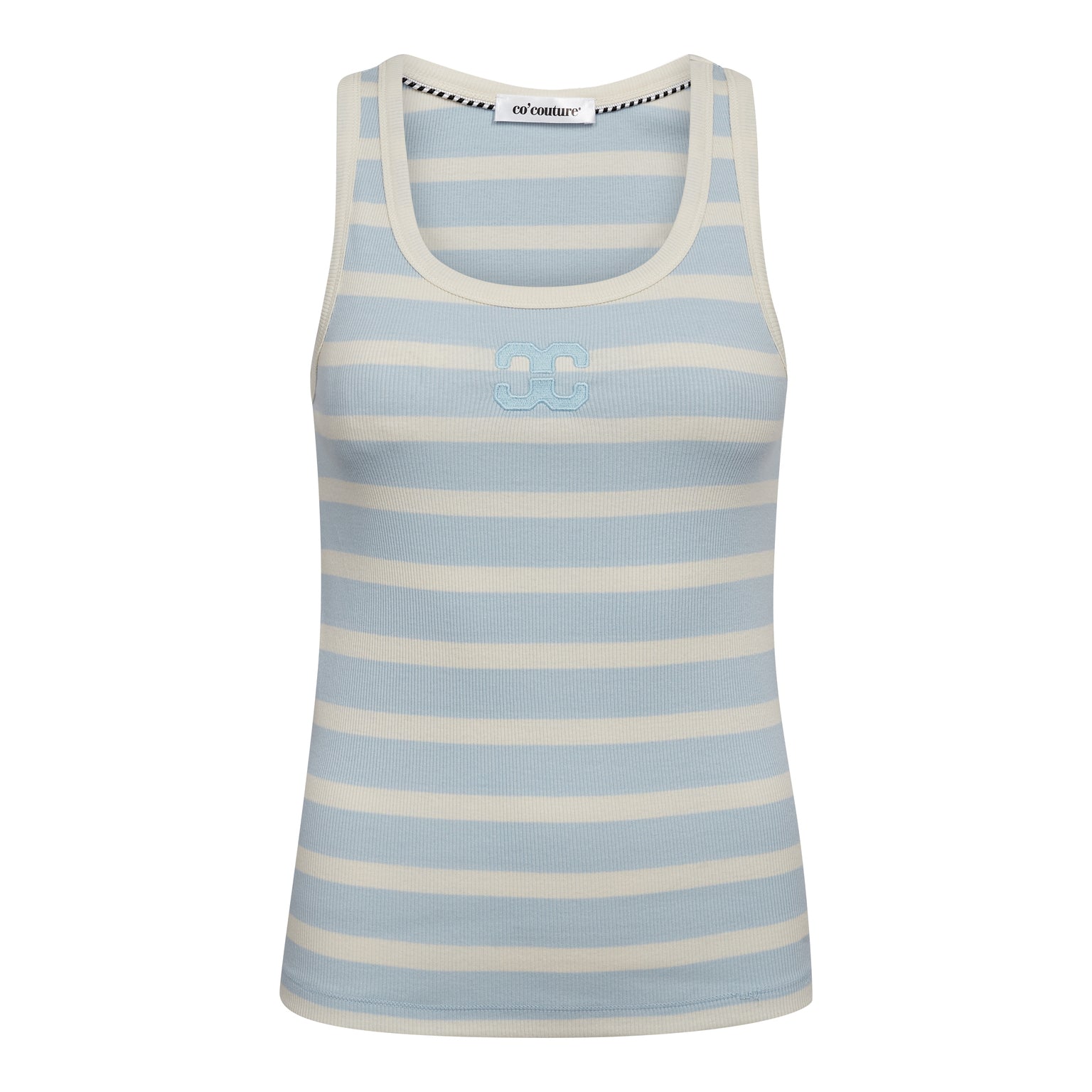GrannyCC Rib Emb. Tank Top voor dames van Co'Couture