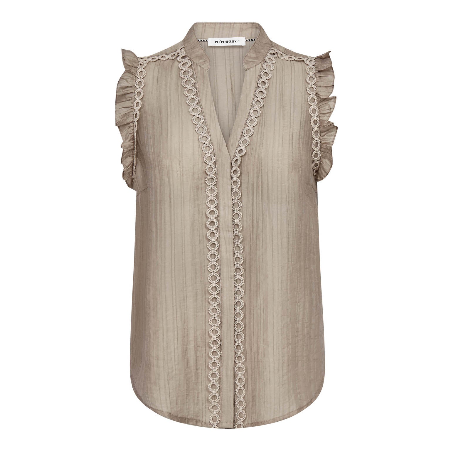 ReggieCC Frill Top voor dames van Co'Couture