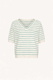 Tyler slub stripe top voor dames van BY-BAR