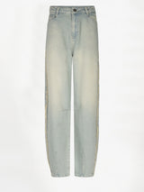 Brave fringed barrel leg jeans