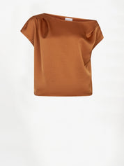 Roam satin drapey top donker oranje voor dames van Dante6