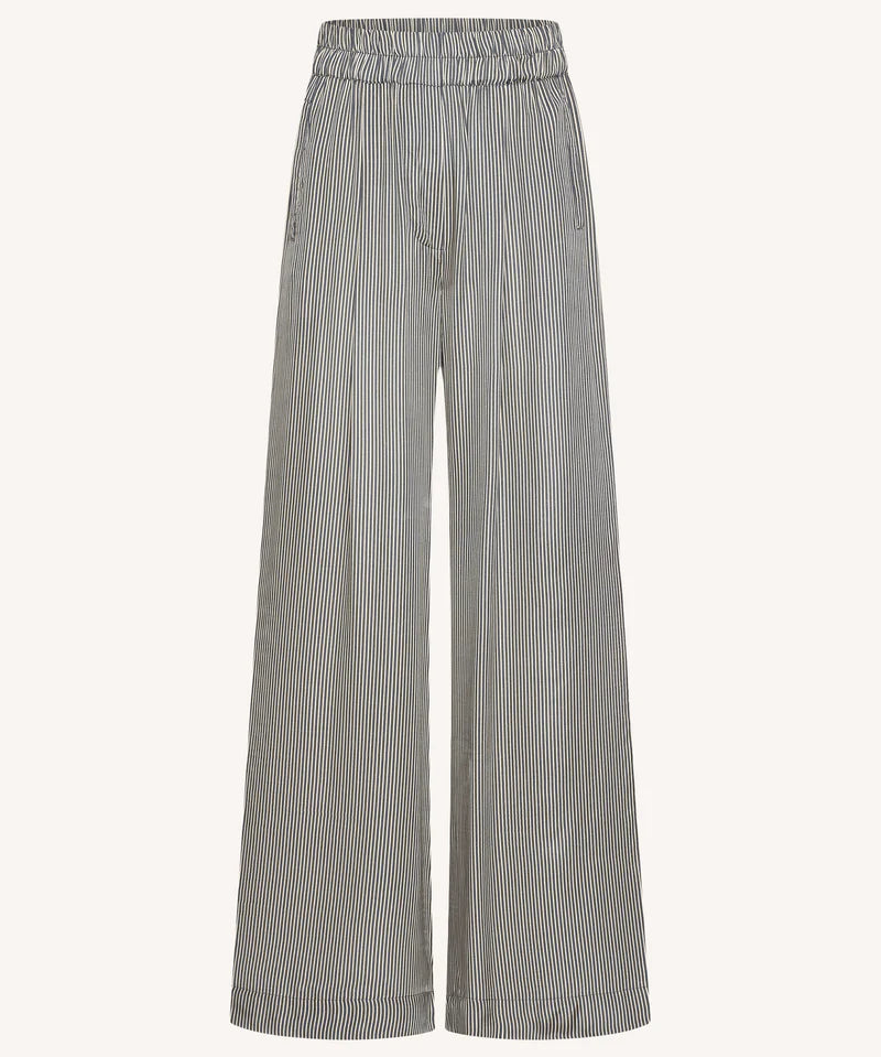 Benji silky stripe pants voor dames van BY-BAR