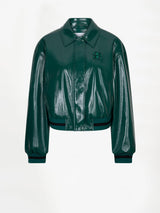 Dalyn Faux Crackle Leather Bomber