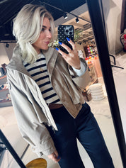 Duane cape cropped trenchcoat