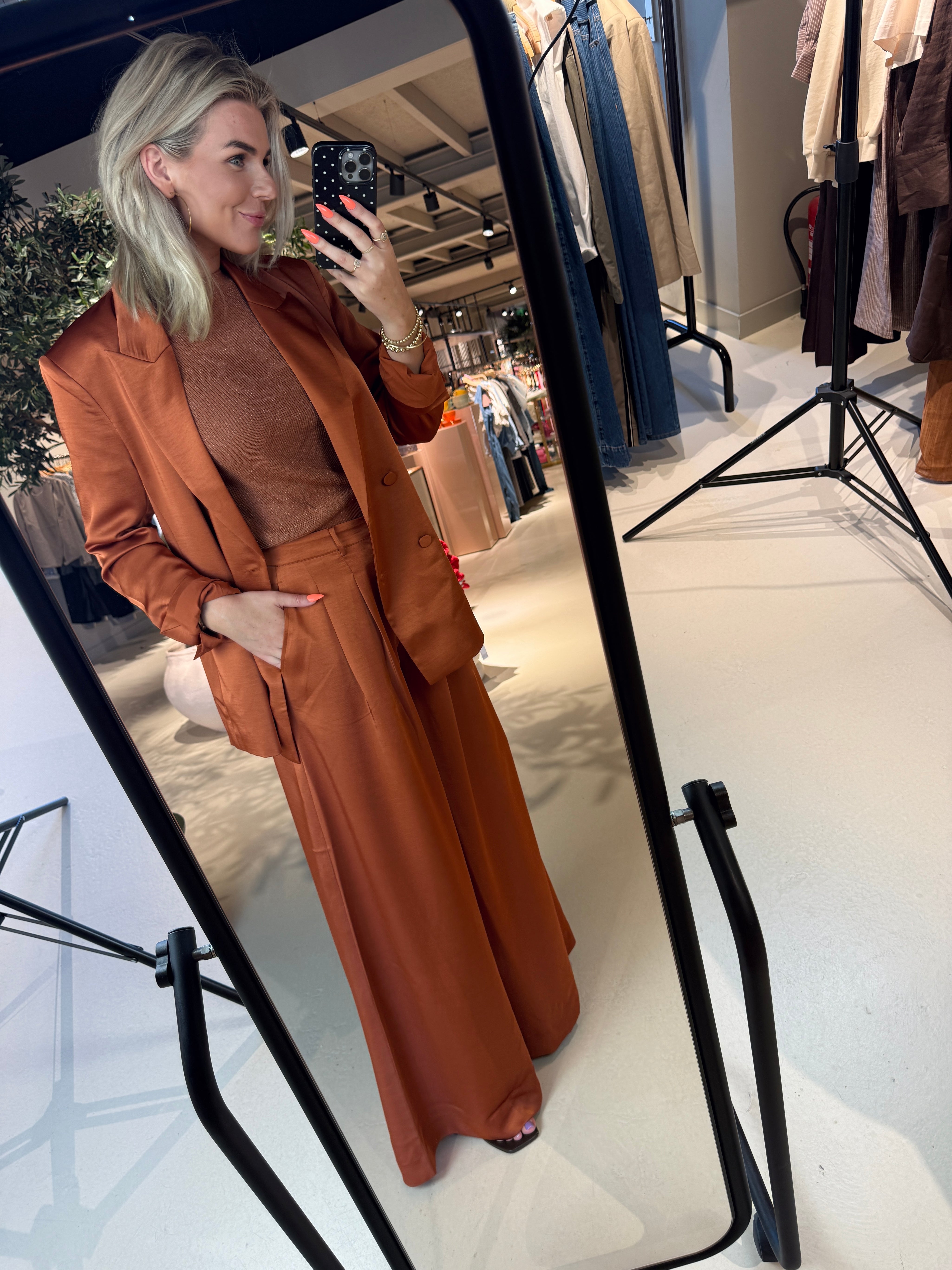 Onique wide leg satin pants