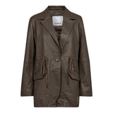 PhoebeCC Tie String Lederblazer - Elephant