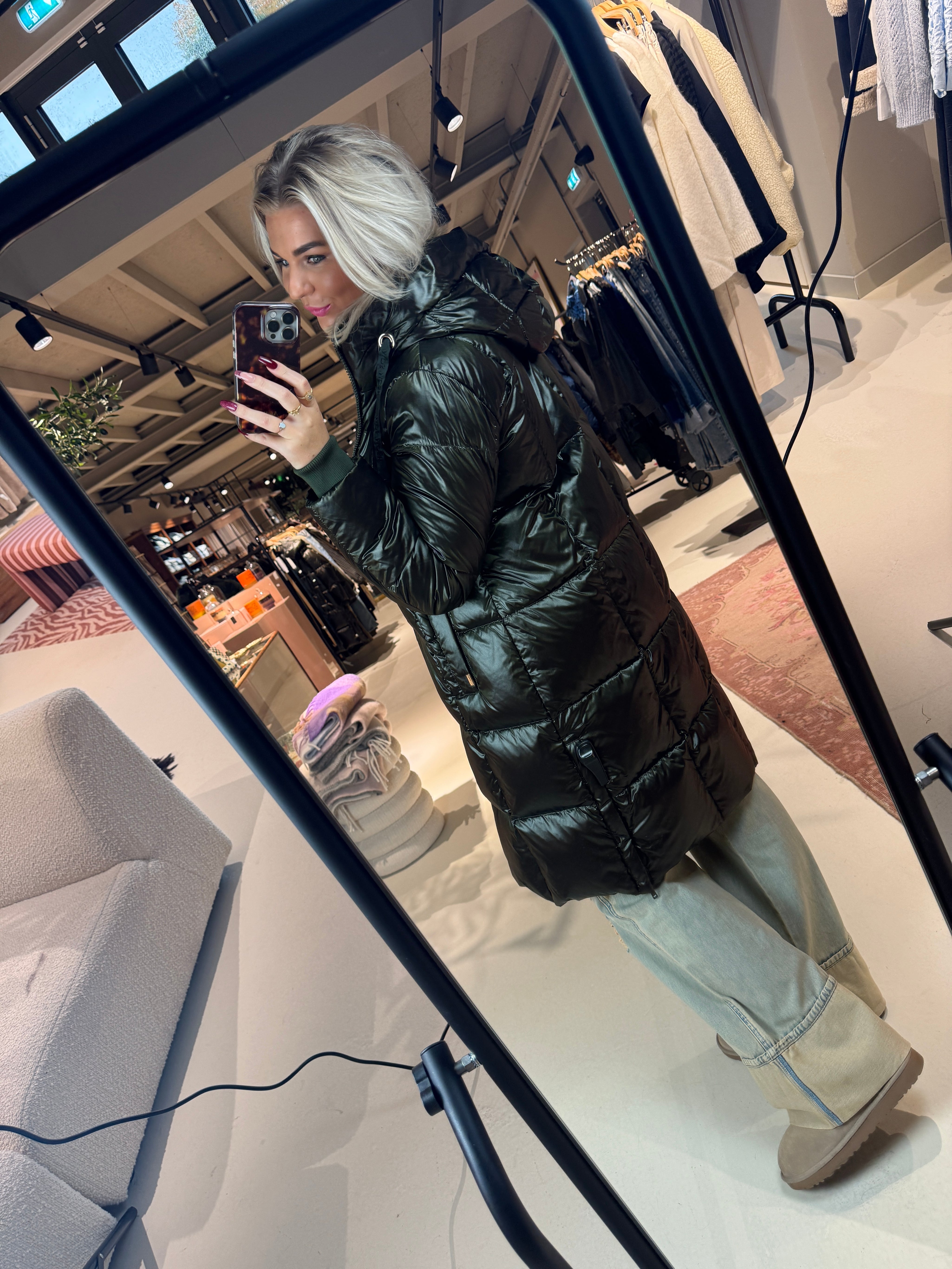 MMNova Metallic Down Jacket - Forest Night