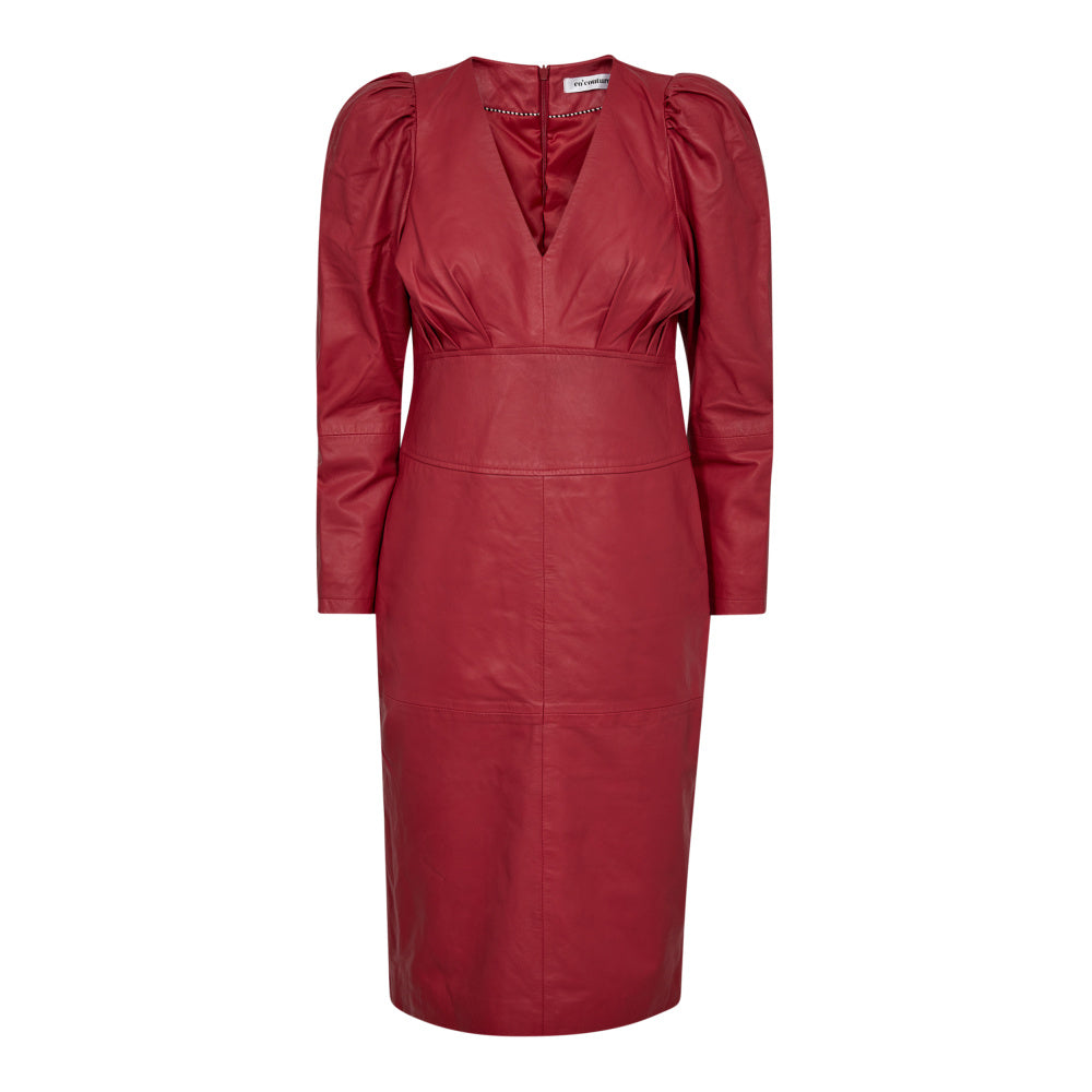 PhoebeCC Drape Puff Dress - Flame