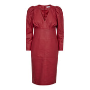 PhoebeCC Drape Puff Dress - Flame