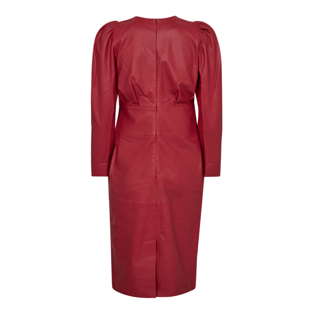 PhoebeCC Drape Puff Dress - Flame