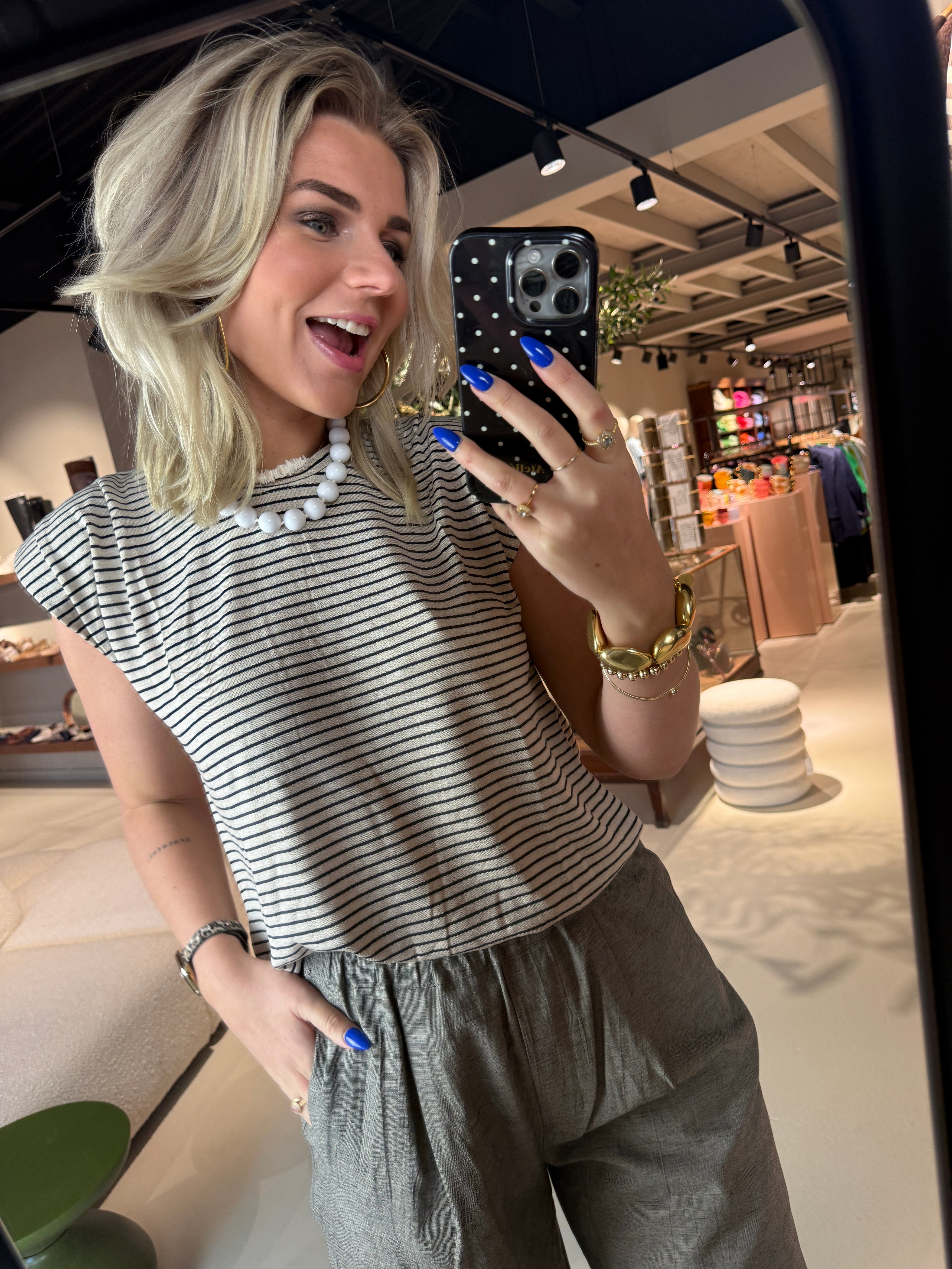 Nilou small stripe top