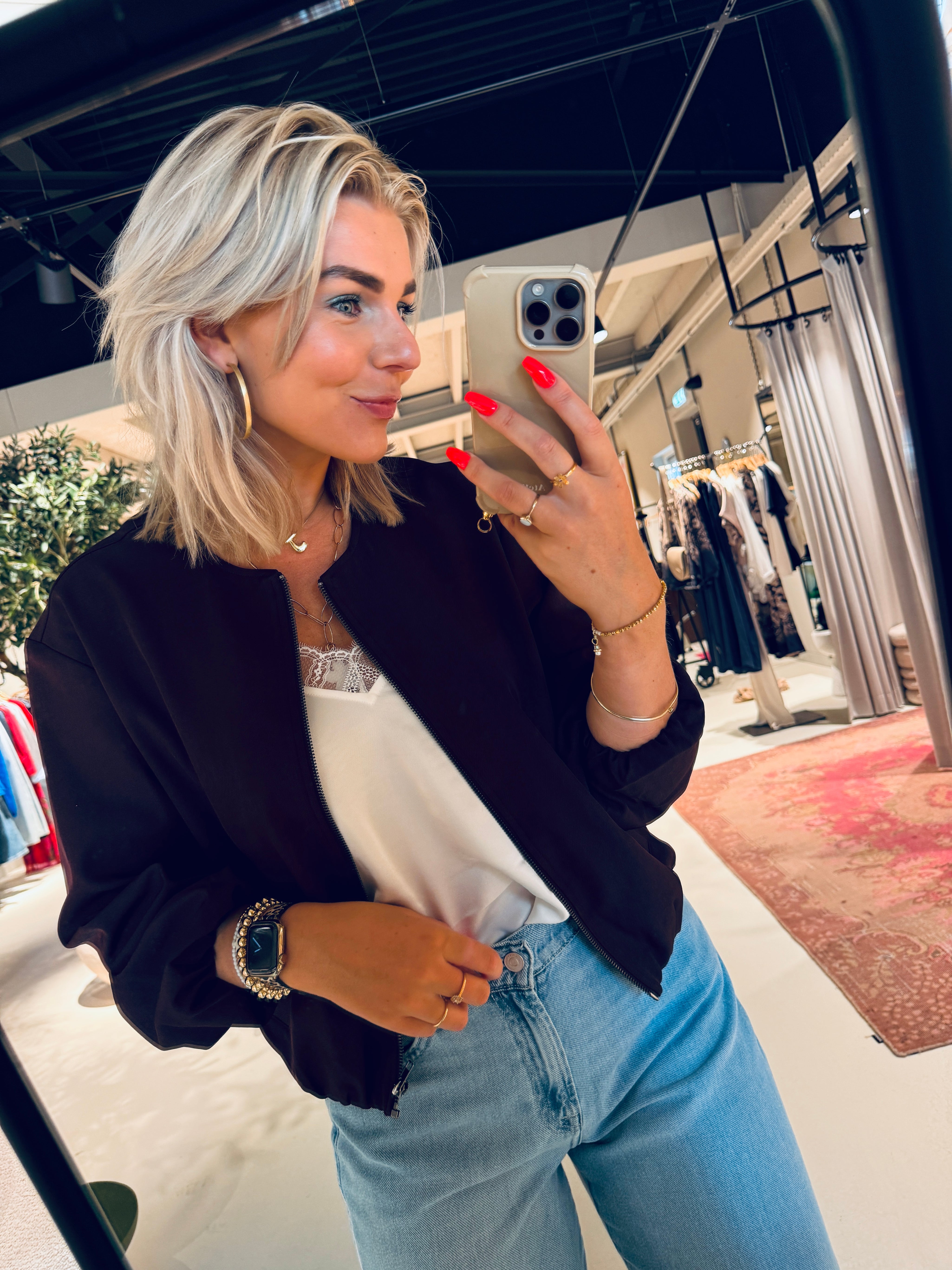 LunaCC Balloon Zip Jacket - Black