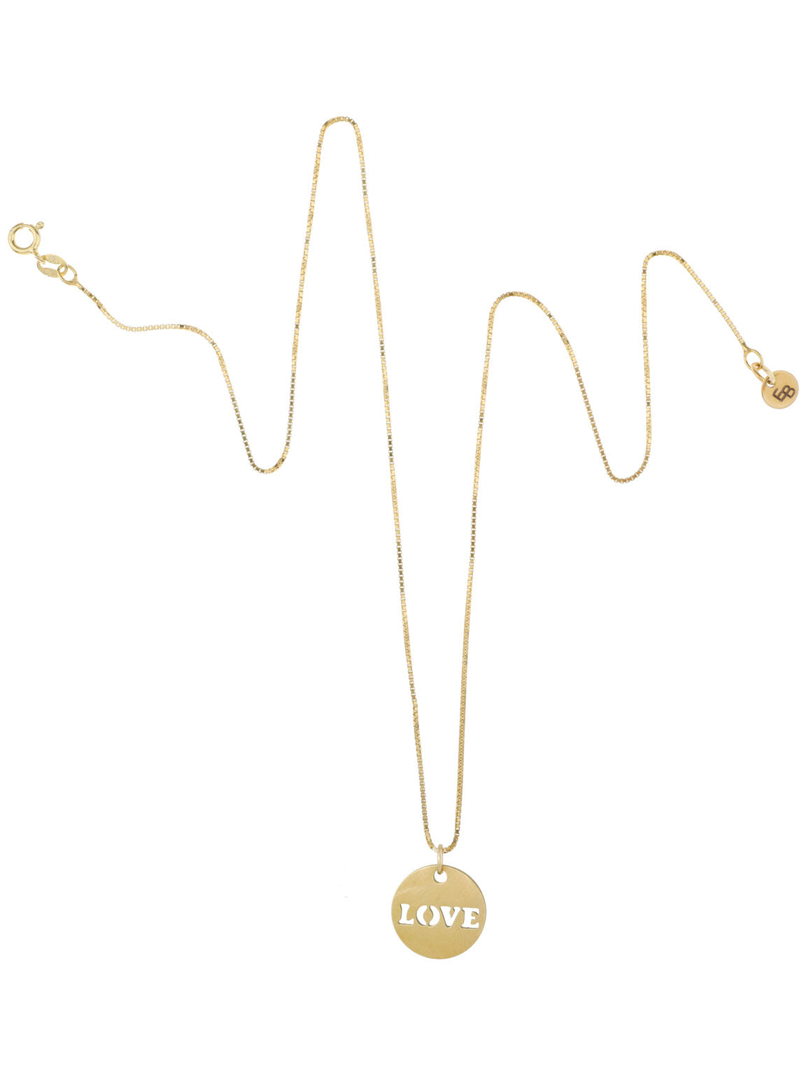 Ketting met rond LOVE hangertje