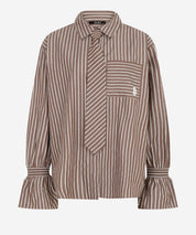 Talya-Tie Brown Blouse