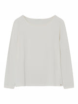 Jill, L/S schmales T-Shirt – 1010 Off White
