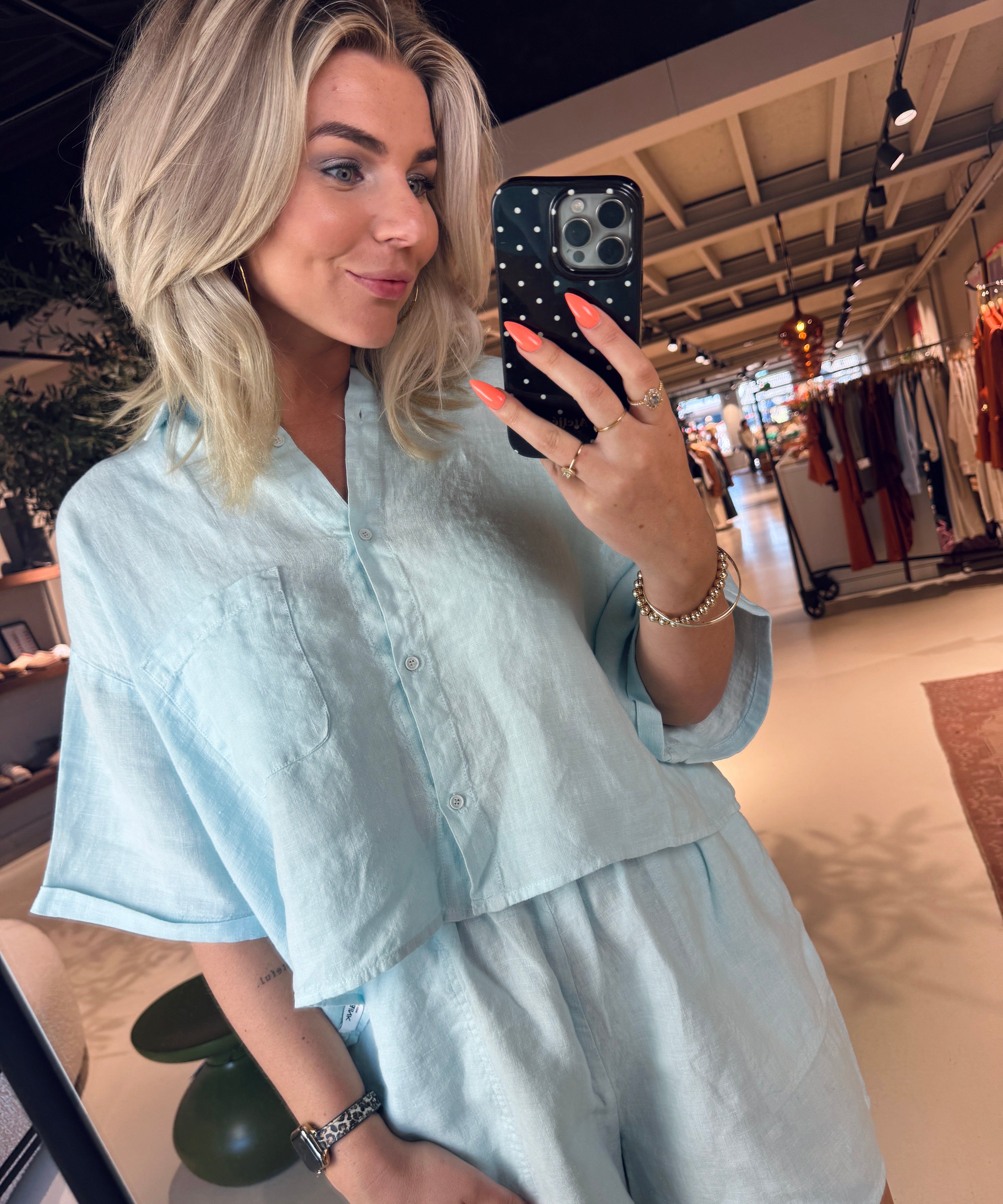 S26Z884LTD Blouse in lichtblauw voor dames van Penn&Ink