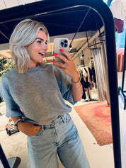 Rogue kimono sleeve sweater - Heather grey