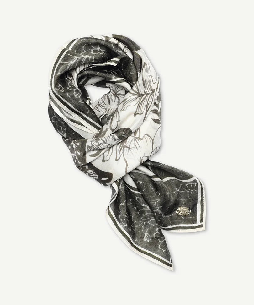 Joly printed silk scarf